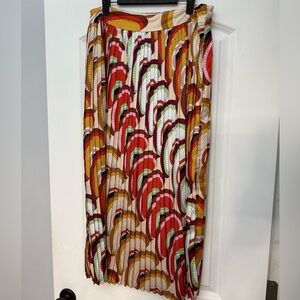 Traffic People MIDI Colorful Skirt